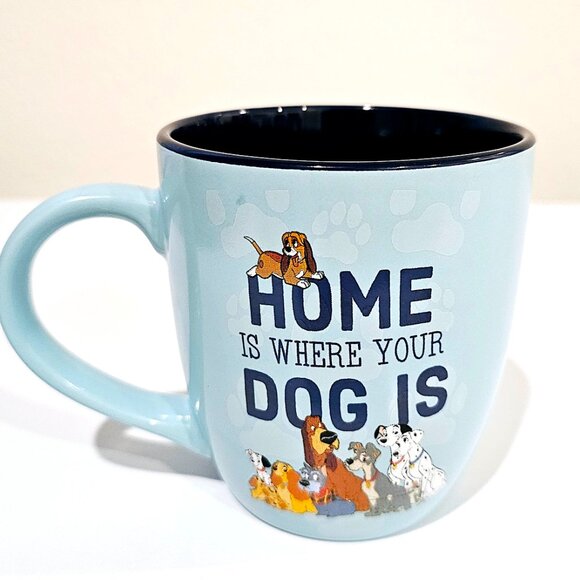 Disney Dogs Mug Home Is Where Your Dog Is Collectable Cup Blue 18 OZ - Picture 2 of 6
